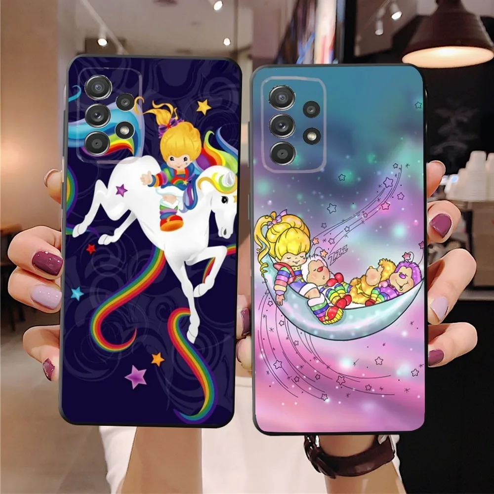 Cute R-Rainbow Brite  Phone Case For SamsungS24,23,22,21,S20 Ultra Pro 10,S30Plus,S9,20lite Ultra Black Cover