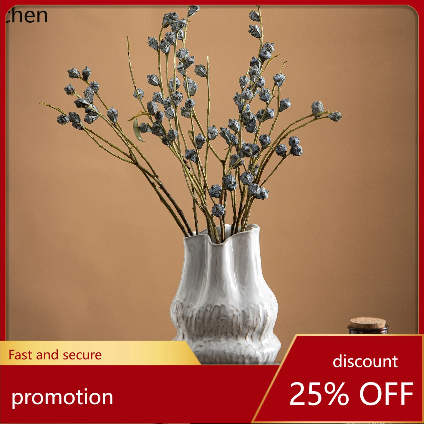 

Zml modern art vase ornament - living room floral arrangement, dining table niche ceramic large flower vase