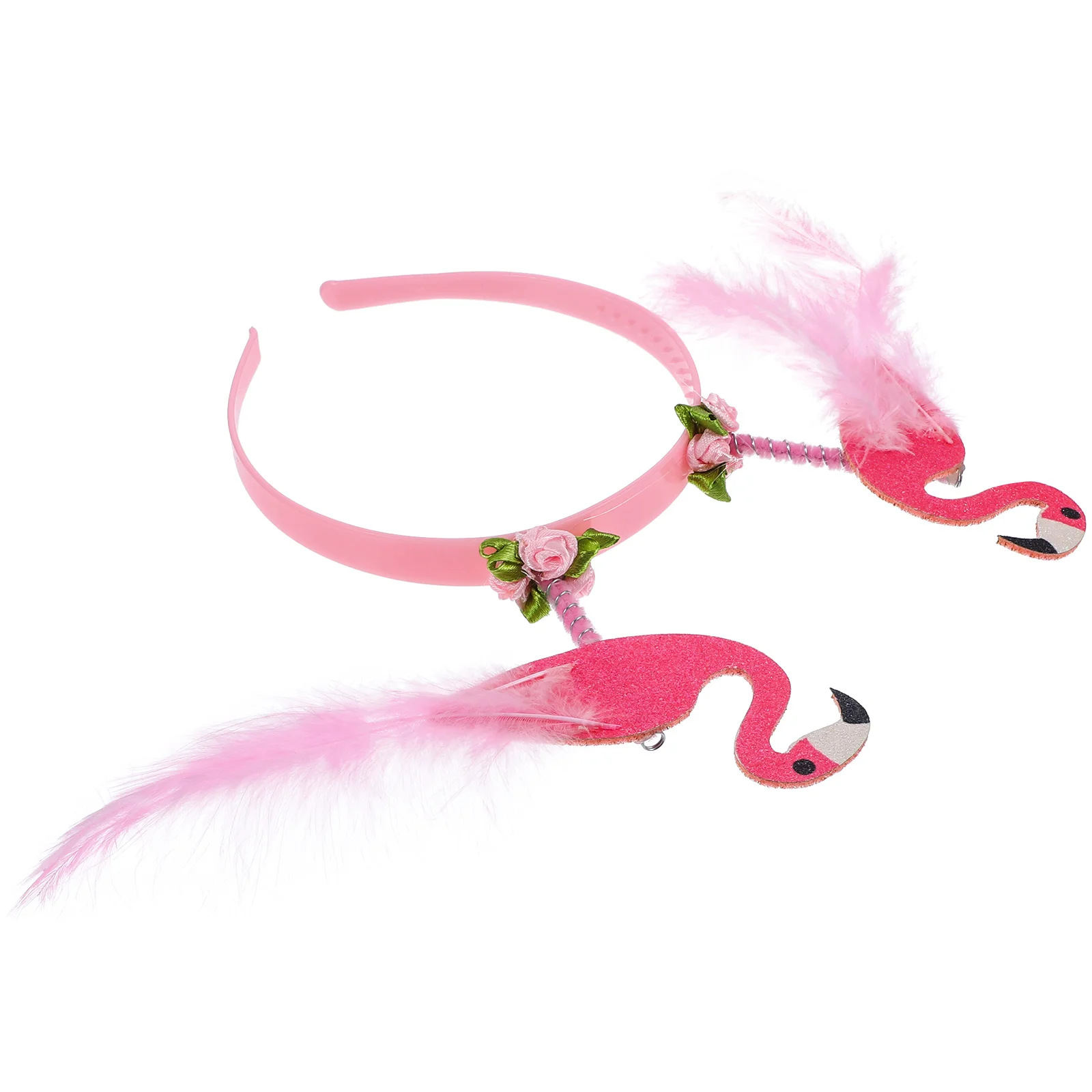 

Pink Headband Flamingo Headdress for Carnival Tropical Headbands Decorate 90s Beach Hat Baby