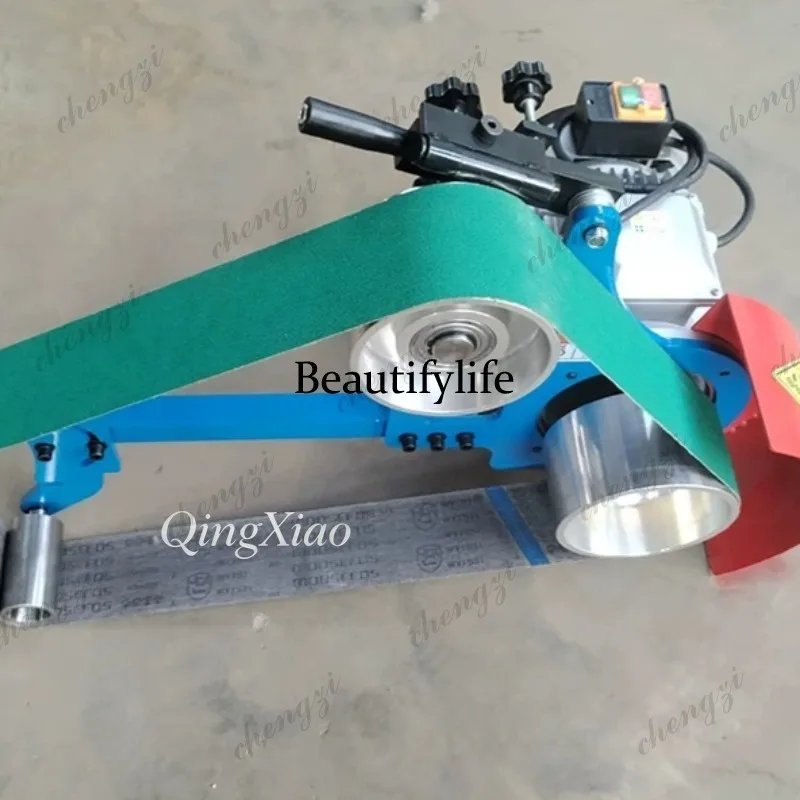 81 Belt Grinder for Lathe Industrial Polishing Machine Bench Top Horizontal Belt Sander for Deburring Finishing Rust Removal