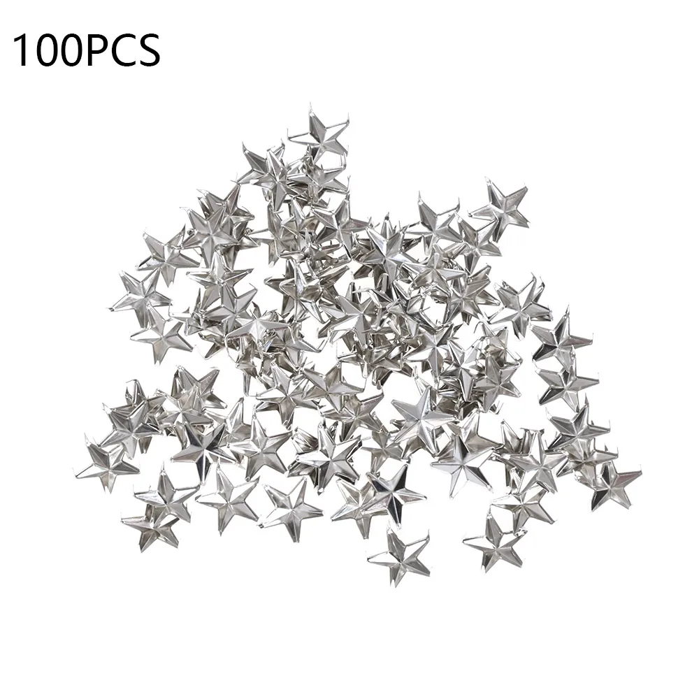 

15 мм металлические рок-панк-серебристые швейные украшения, звездные заклепки, кожаные шпильки для рукоделия, шипы, пятна, головка ногтя