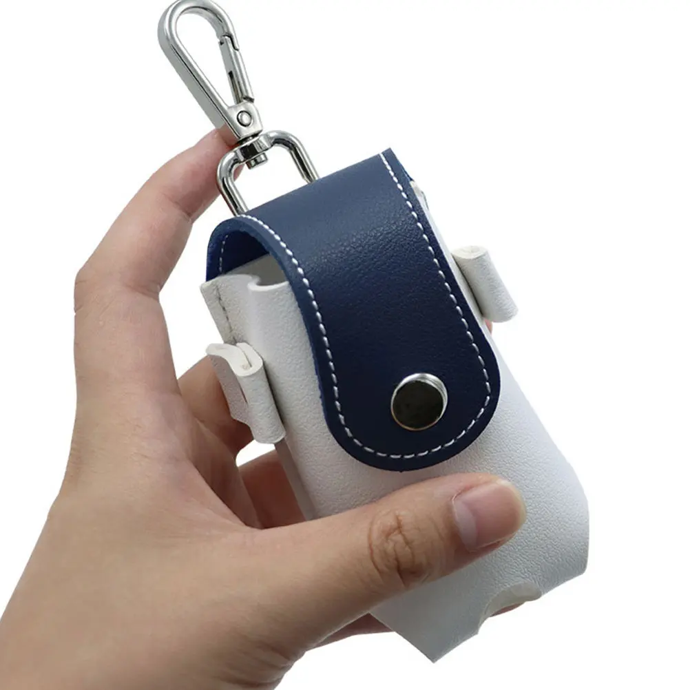 

Golfs Ball Bag PU Wear Resistant Portable Golfing Ball Holder Waist Bag Convenient Button Design Reusable Golfs Tee Pouch