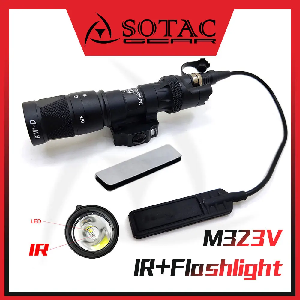 

SOTAC GEAR Tactical Light M323V IR Flashlight Fit 20mm Rail Hunting Weapon Scout Lights with Remote Pressure Switch