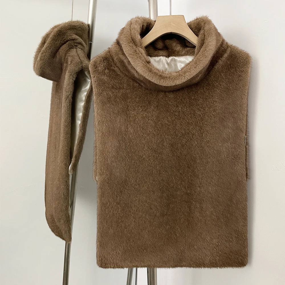 인조 모피 코트 여성용 겨울 재킷 조끼 신상 코트 및 재킷 인조 친환경 모피 코트 여성용 겨울 2025