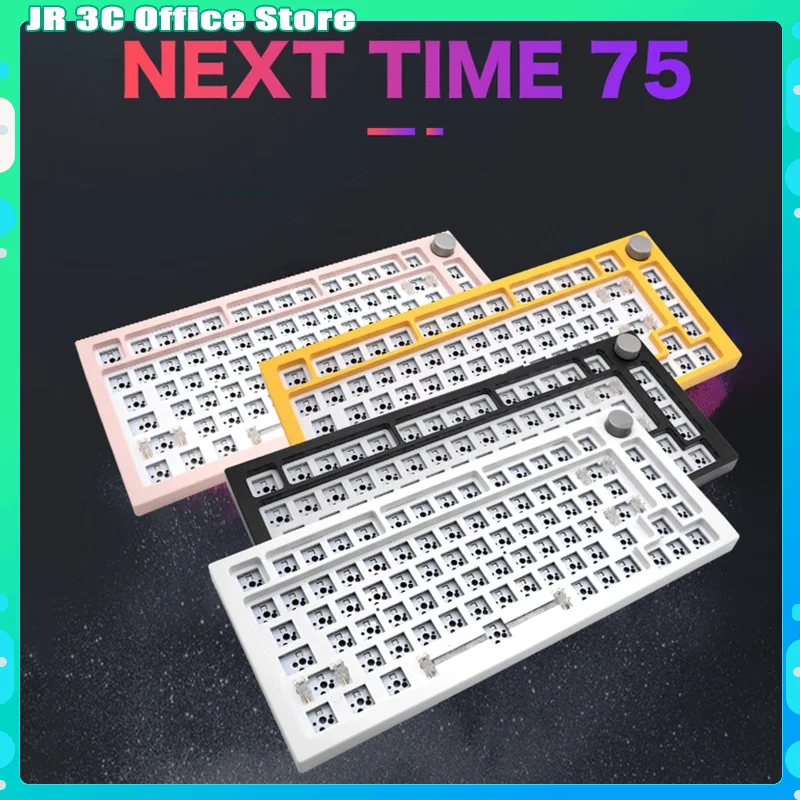 

Next Time 75 Mechanical Keyboard Kit NextTime 75 Wired Wireless Aluminium Keyboard With Knob Gasket Hot-Swap RGB DIY Keyboard PC