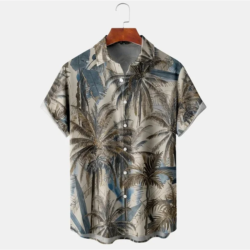 Men's short-sleeved shirt fashion pattern HD printing casual top 2023 hot sale new comfortable soft plus size