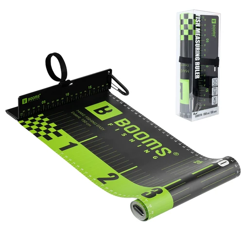 Imagen 1 del producto Booms Fishing RL4 regla para peces PVC plegable impermeable de cinta métrica longitud 150cm ancho 20cm herramientas esenciales de pesca al aire libre