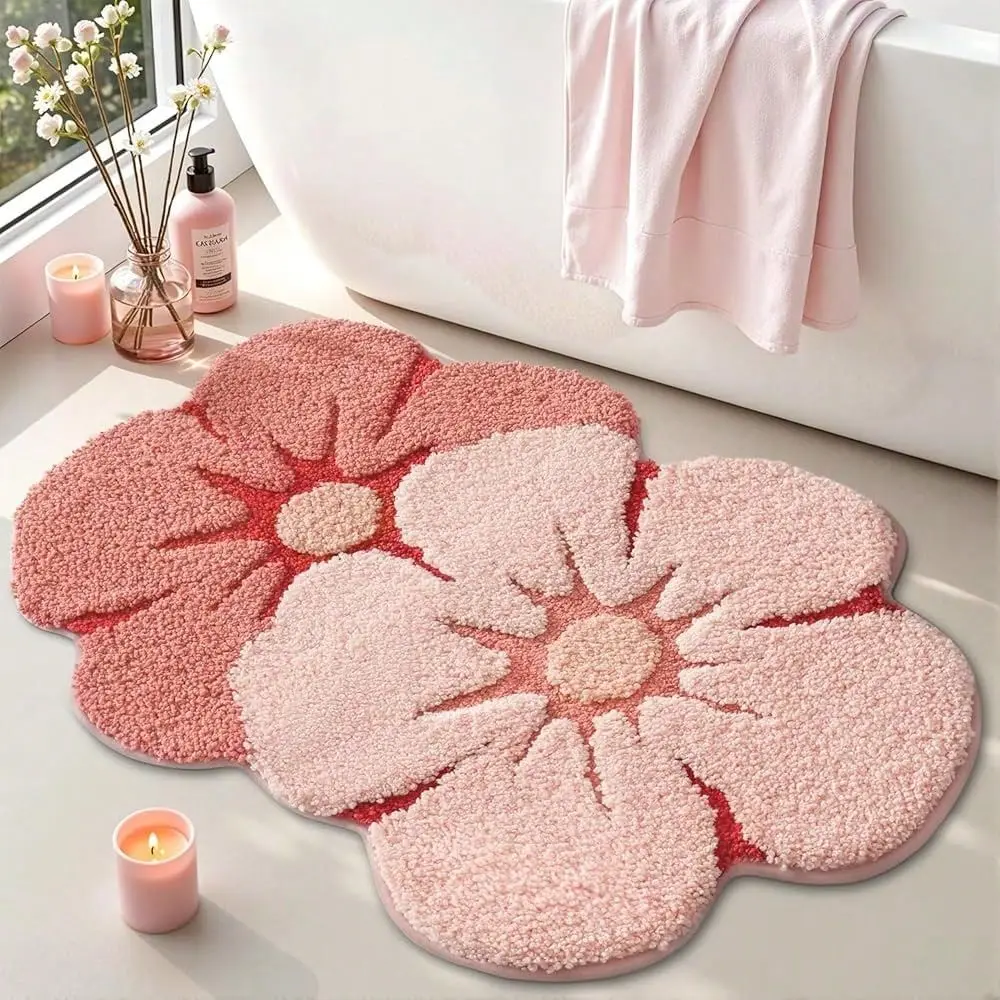

Bath Mat, Ultra Thick Soft Green Bathroom Rug, Water Absorbent Non Slip Microfiber Bath Rugs For Bathroom Floor, Shower, Sink,