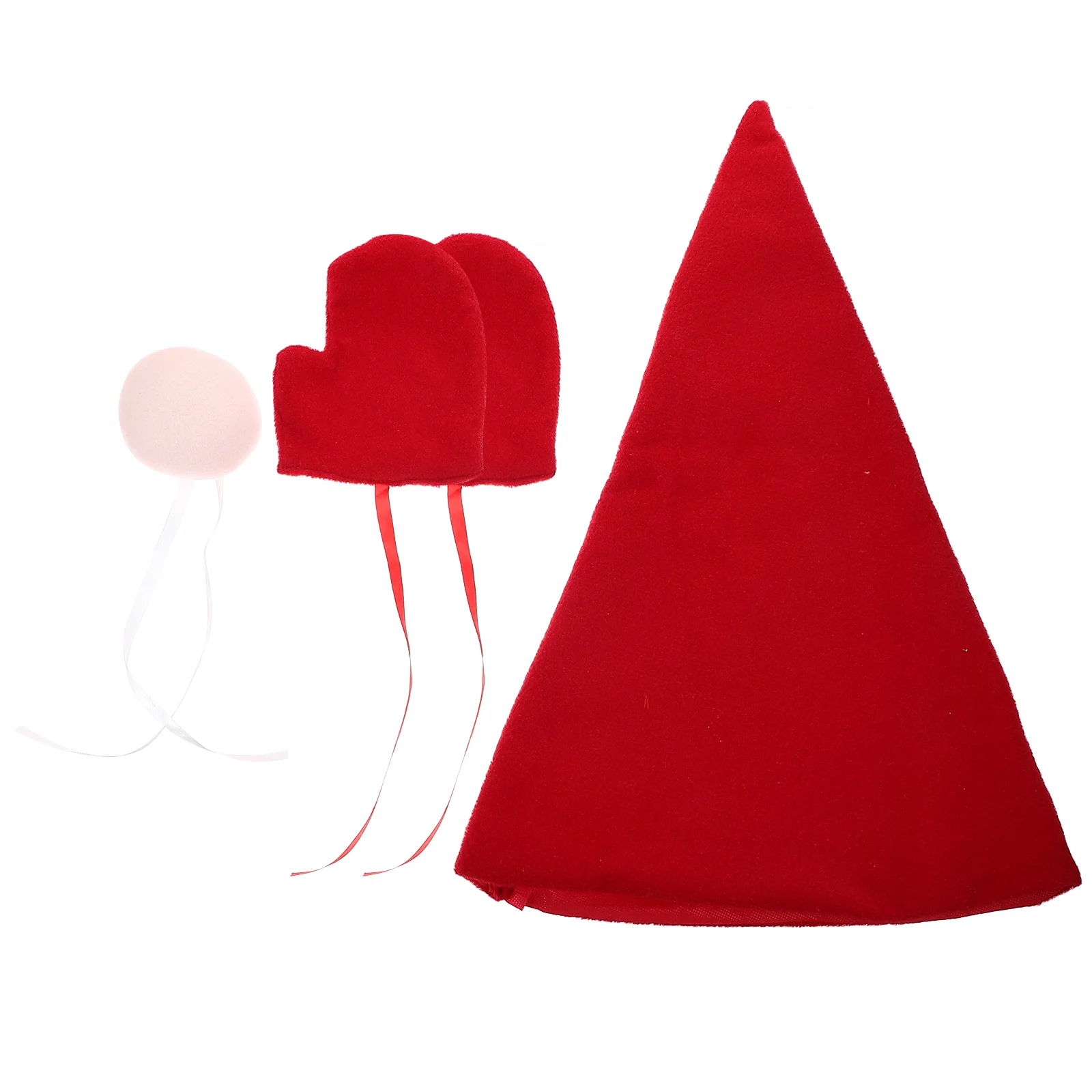 4 pezzi regalo guanti invernali cappello da Babbo Natale topper per albero di Natale forniture per feste di Natale