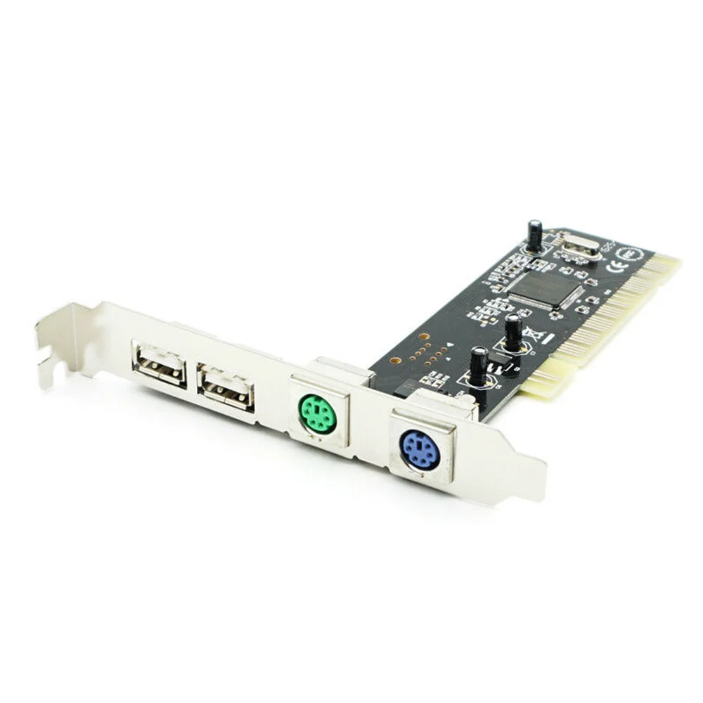 PCI 32Bit to 2XUSB 2.0+2XPS2 PS/2 Port for PC Keyboard Mouse Combo Adapter