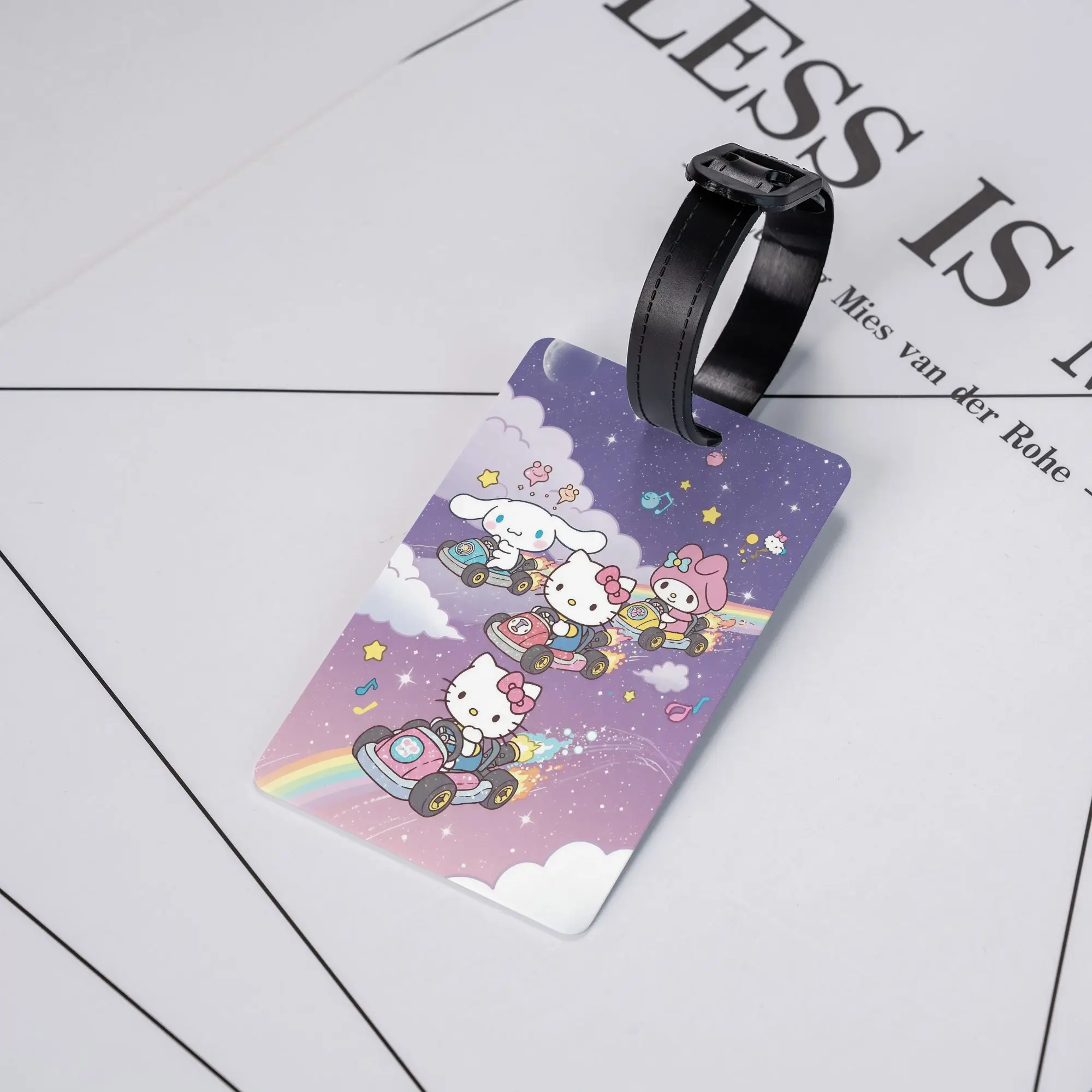 

Багажные бирки Hello Kitty My Melody, силикагель, держатель для дорожных аксессуаров, багажная бирка, идентификационная адресная бирка для багажа, подарок