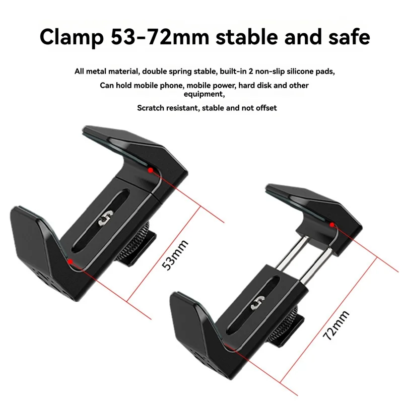 

(Limited Offer) Universal Power Bank Mount Holder Cold Shoe Mount For 53Mm To 72Mm Power Supply For DSLR Camera Cage Battery Cla