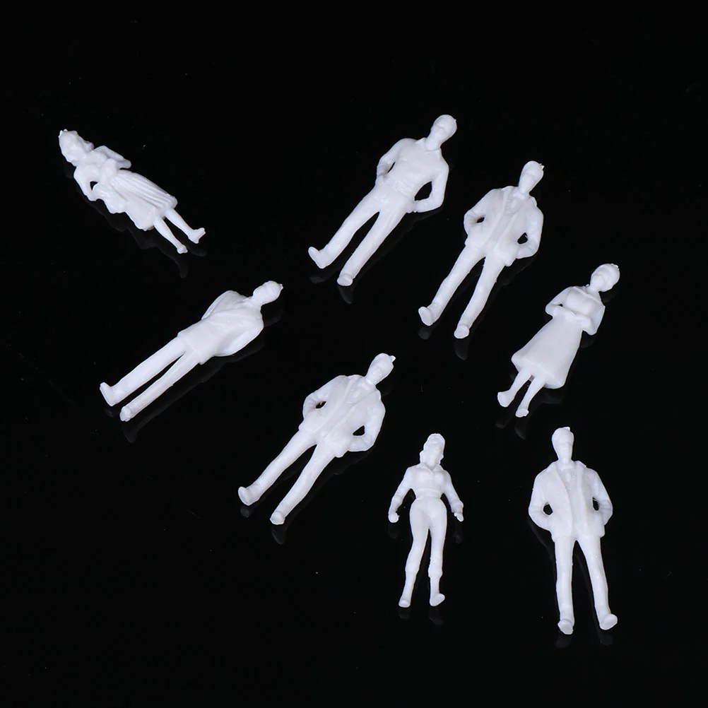 20 Pcs Sand Tray Miniatures Small Human Figures People Figurine Lifelike Models White Number