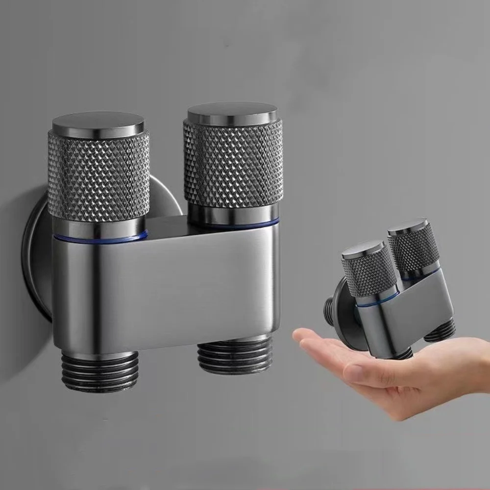 واجهة عالمية صمام مخرج مزدوج توفير المساحة تدفق مزدوج التحكم السريع مقبض اليد نوع توفير المياه