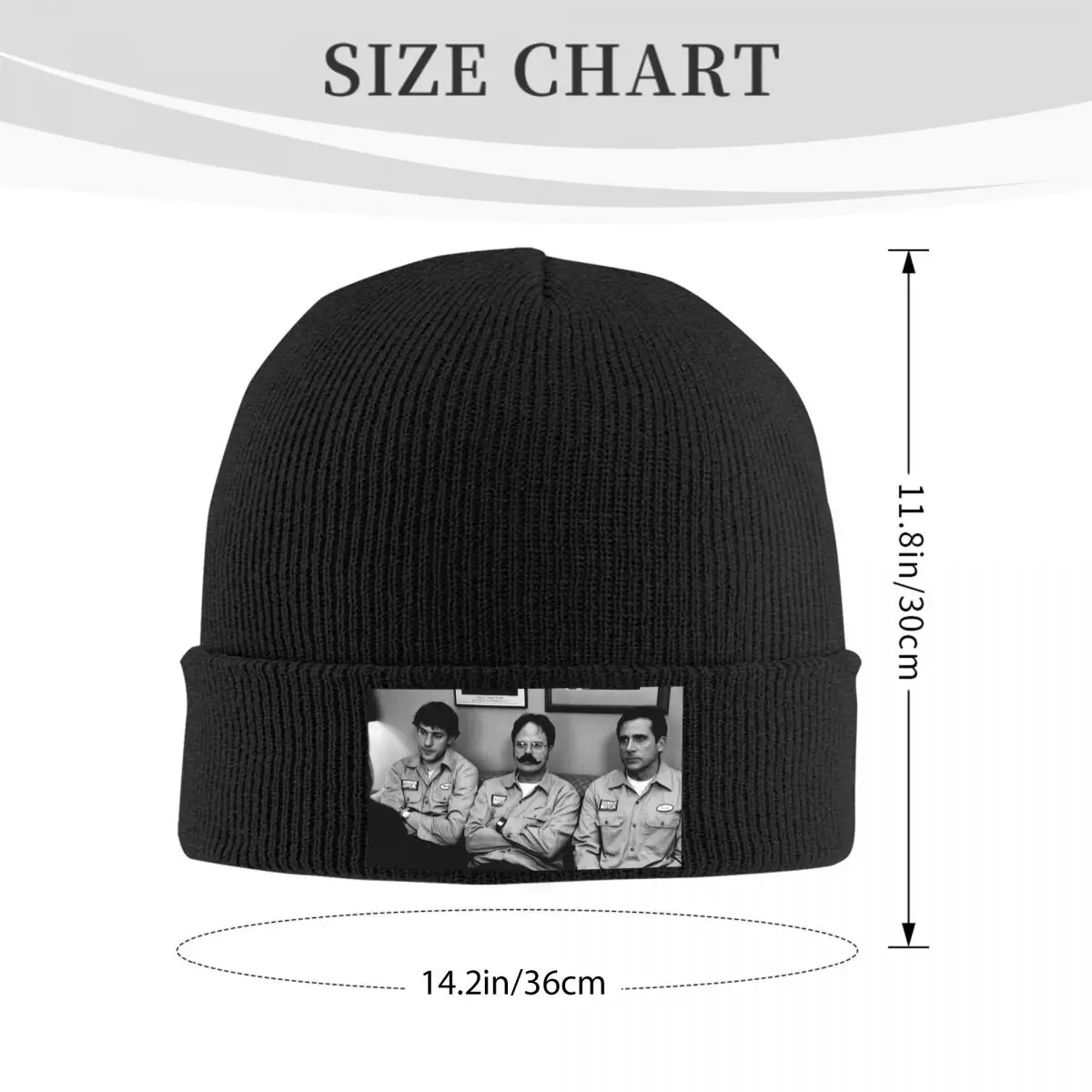 Jim, Dwight And Michael At Utica The Office Dunder Mifflin Paper Company Warm Knitted Cap Winter Knit Bonnet Hat for Unisex