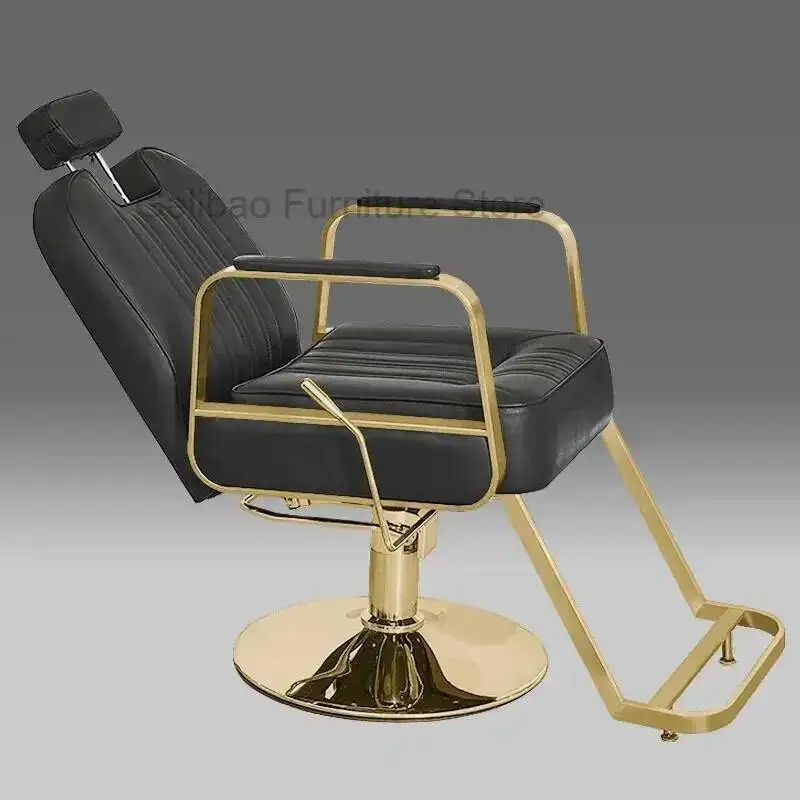 

Tattoo Designed Chair Reclinable Barber Luxury Women Makeup Barber Chair Equipment Cadeira De Barbeiro Commercial Furniture