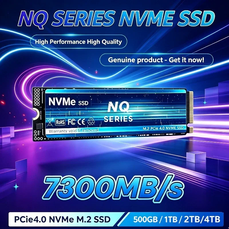 NQ SERIES M.2 PCIe 4.0 NVMe SSD, 7300MB/s Read Speed 2TB 4TB Internal Solid State Drive for Desktop Laptop Gaming Systems.