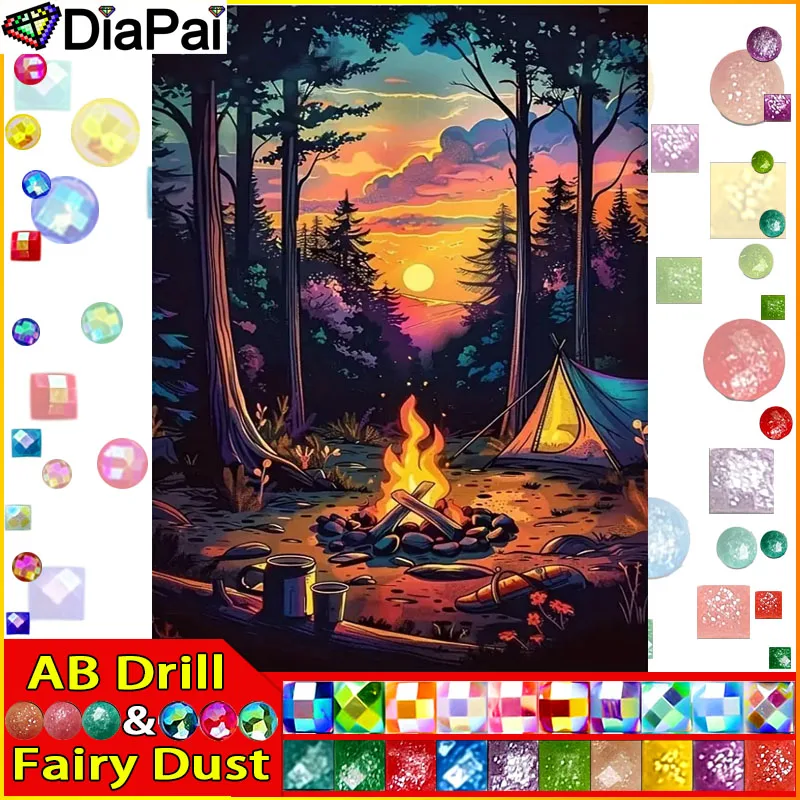 DiaPai Fairy Dust AB Diamond Embroidery DIY Diamond Painting Kit 