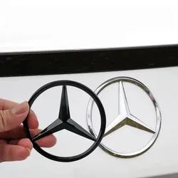 9 cm ABS Auto Hinten Aufkleber Stamm Emblem Aufkleber Für Mercedes Benz AMG W204 W212 W220 W222 W221 C E S klasse Zubehör