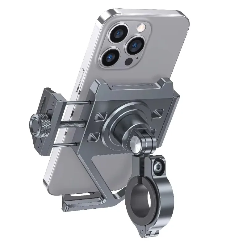 Soporte de Aluminio para Teléfono Móvil  Motocicleta, Soporte  Teléfono en el Manillar, Apto  Ciclismo, Montaña y To