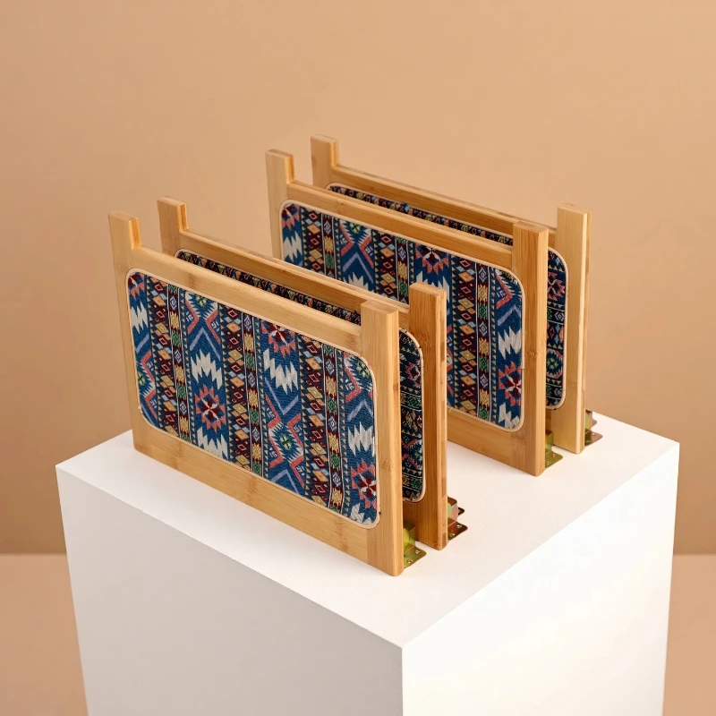 

Бамбуковая складная основа стола для журнальных столиков, креативная низкопрофильная опора для стола, универсальная сменная подставка для комплекта мебельных ножек