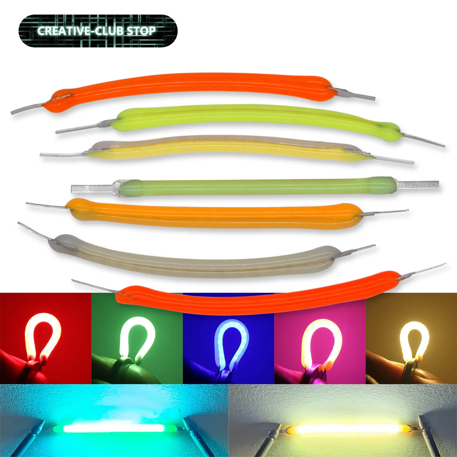 Imagem -01 - Lâmpada Led Filamento para Decoração Lâmpada de Iluminação Incandescente Lâmpada Retro Vermelho Verde Azul Rosa Ice Blue ca dc 3v 2700k 6500k 38 mm Peças lampada led filamento para decoracao lampada de iluminacao incandescente lampada retro vermelho verde azul rosa ice blue ca dc 3v 2700k 6500k 38 mm pecas 01