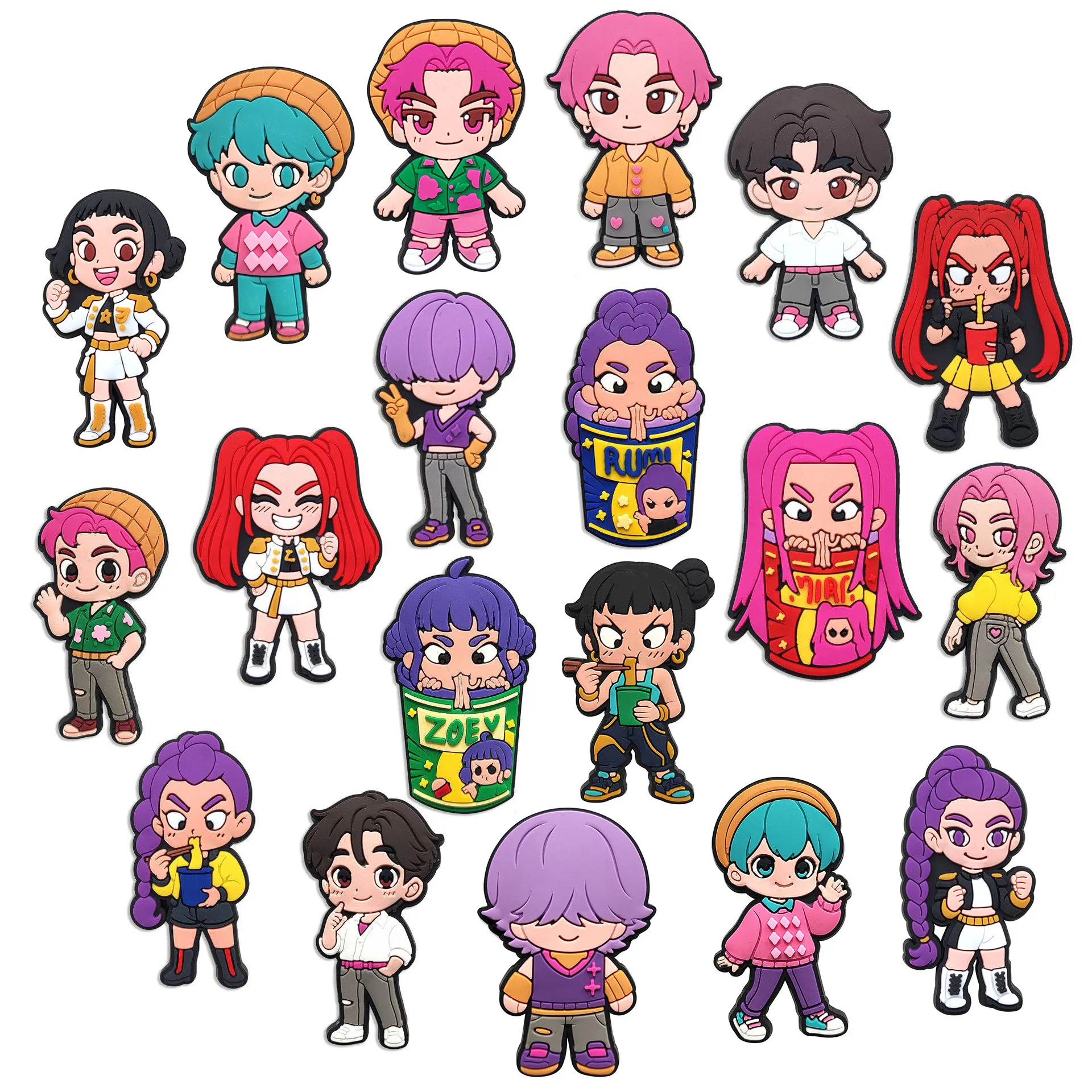 

19 шт., подвески для обуви KPop «Охотники на демонов» для сабо, украшение для обуви с призраком, популярные аксессуары для обуви премиум-качества, отличный подарок