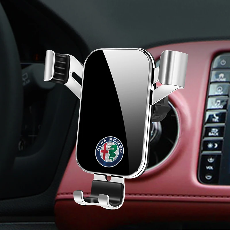 Car Phone Holder Stand Mobile Smartphone Air Vent Gravity Car Mount For Alfa Romeo Giulietta Mito 159 Giulia Stelvio 156 147