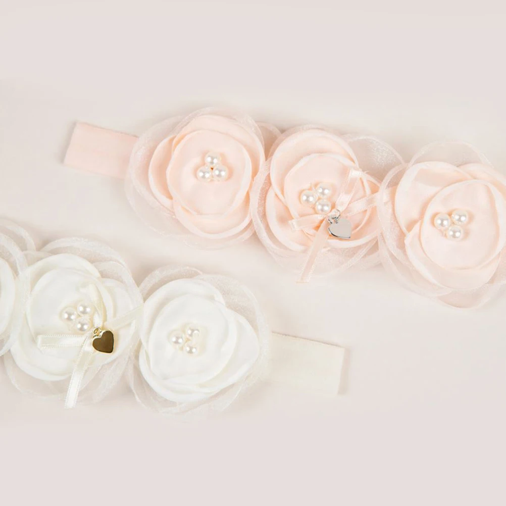 

2pcs Girl Headbands Kids Flower Hairband Infant Soft Material Birthday Baby Shower Baby Headband Photography Gifts