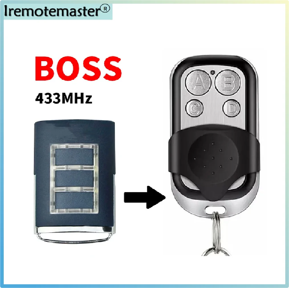 

Replacement Convenient and safe Boss Garage Door Remote BHT3/BHT-3/HT3/BOSS6 433MHz BOL4/BOL6/OL4 Long Remote control distance