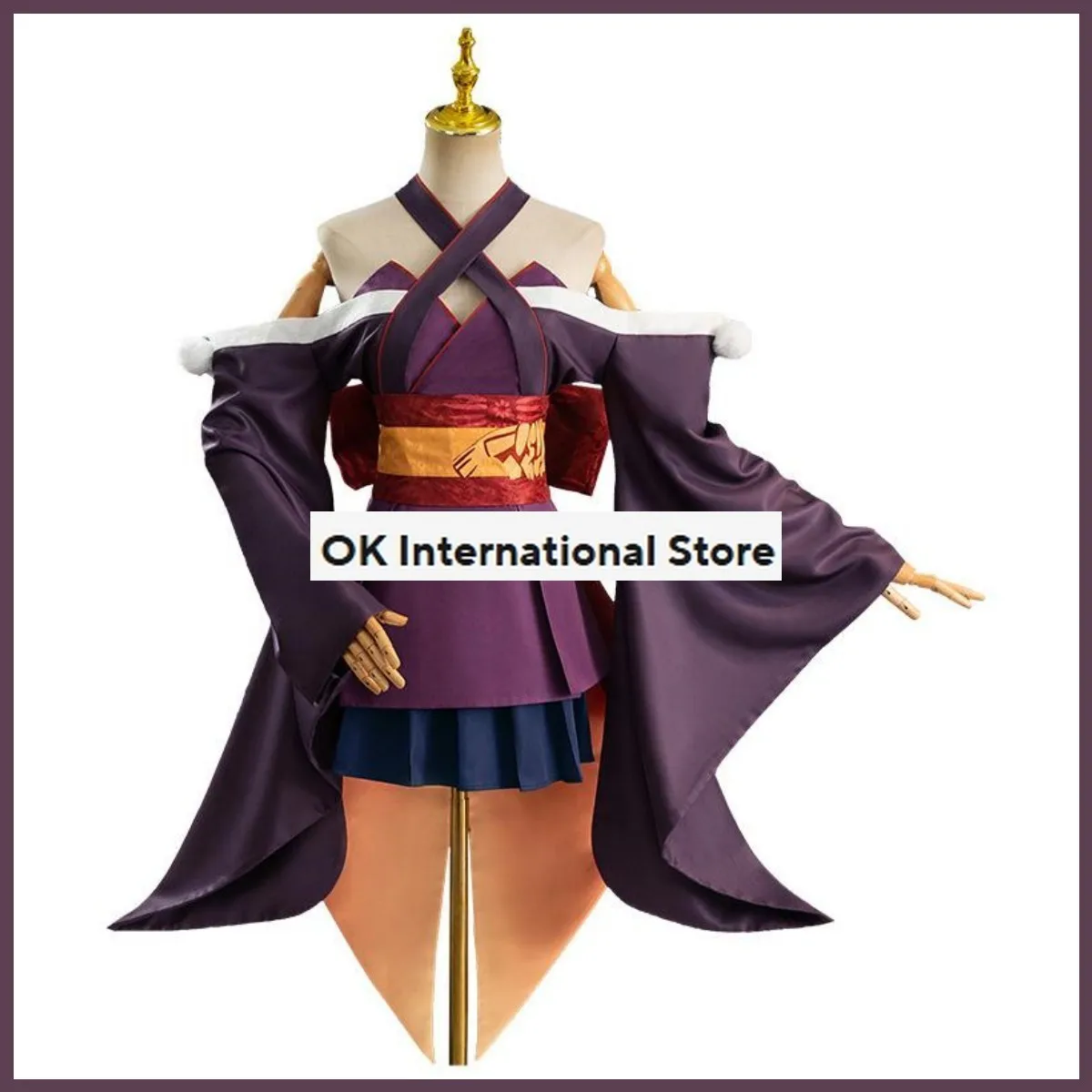 Anime Game Senren*Banka Murasame Cosplay Costume Wig Japanese Kimono Off Shoulder Skirt Shoes Woman Sexy Kawaii Carnival Suit