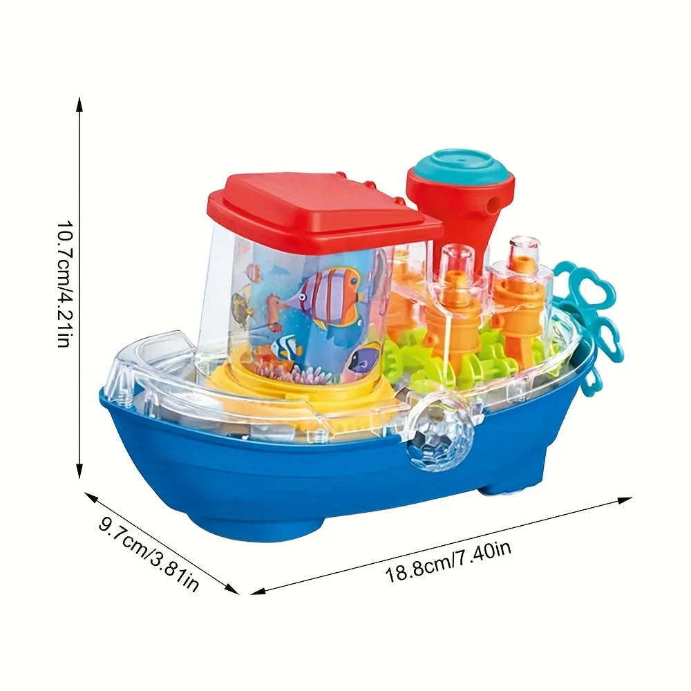 لعبة القارب الحسي التفاعلية للأطفال الصغار 2+ - موضوع تحت الماء مع الأسماك والشعاب المرجانية والموسيقى والتحفيز الحسي #6