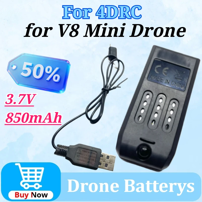 

3.7V 850mAh for 4DRC V8 Mini FPV RC HD Wide Angle WiFi Height Keep Function Ideal Remote Control Drone Quadcopter Spare Parts