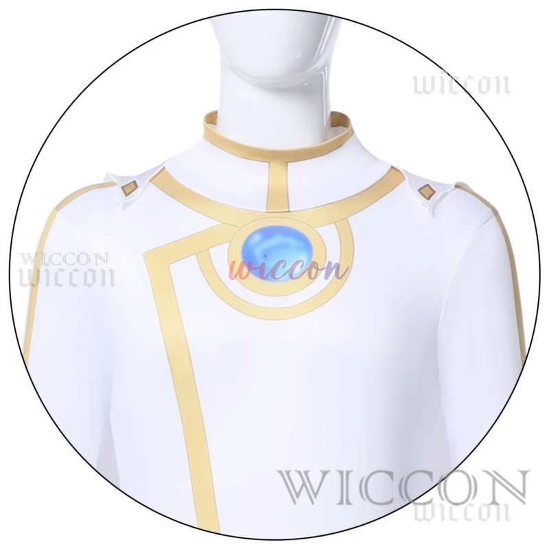 

Hero X Nice Cosplay White Jumpsuits Cloak Wig Party Prop Set for Women Men