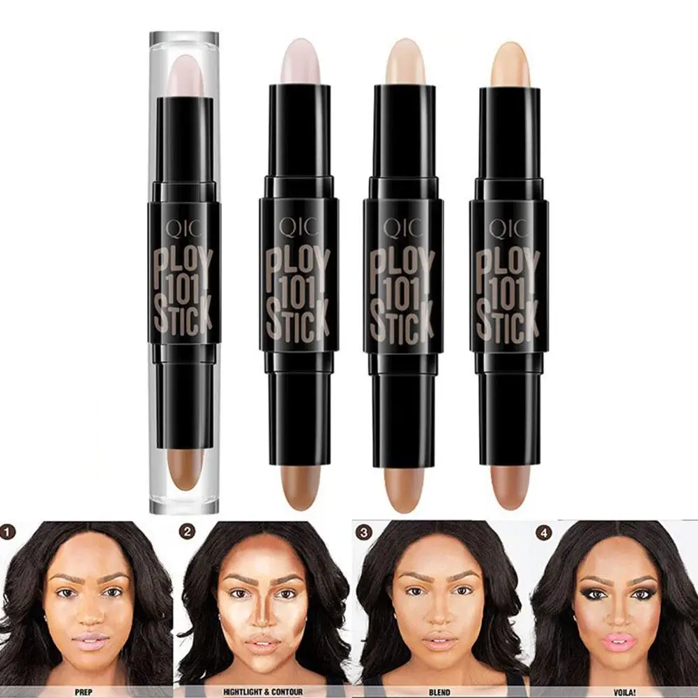 Double-head V Face Stick Highlighter Trimming Stick Pro Concealer Pen Face Make Up Liquid Waterproof Contouring Foundation Pen