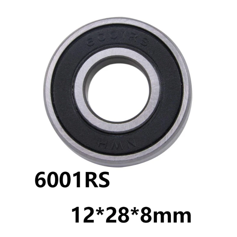 10Pcs/lot 6001Rs Cover Seal Deep Groove Ball Miniature Mini Bearings 6001Rs 6001-Rs 12*28*8Mm 12*28*8 52100 Chrome Steel