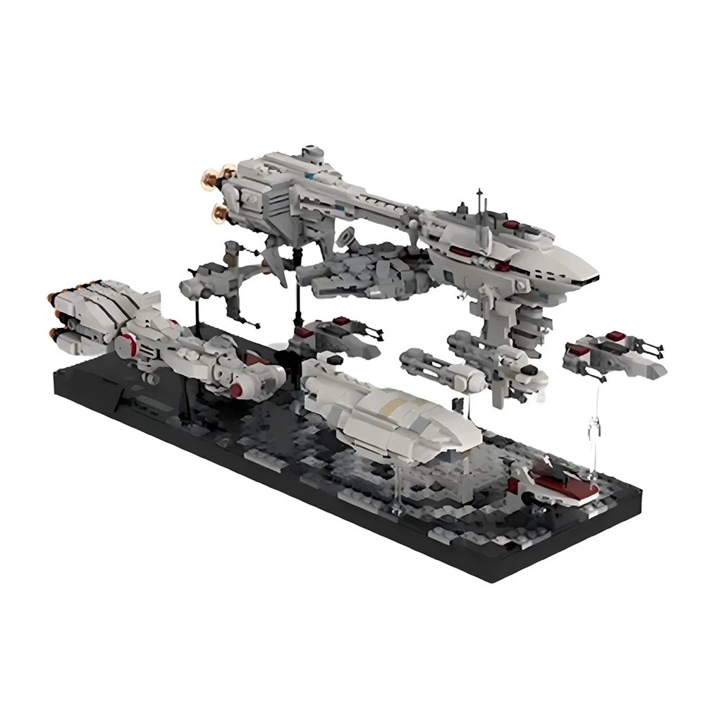 2003 Uds MOC-71664 Micro Diorama EPISODE 5 final REBEL FLEET bloques de construcción modelo ensamblado juguete ladrillo regalo de cumpleaños para niños