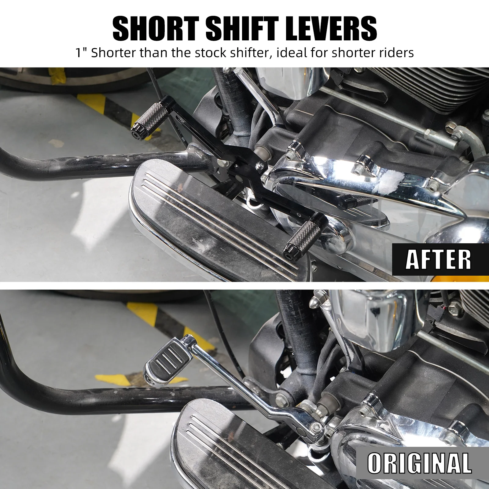 Für Harley Street Glide FLHX 2017–2024 kurze Schalthebel Road Glide Limited FLTRK Ultra FLTRU Road King FLHR Electra Glide – Detail 10