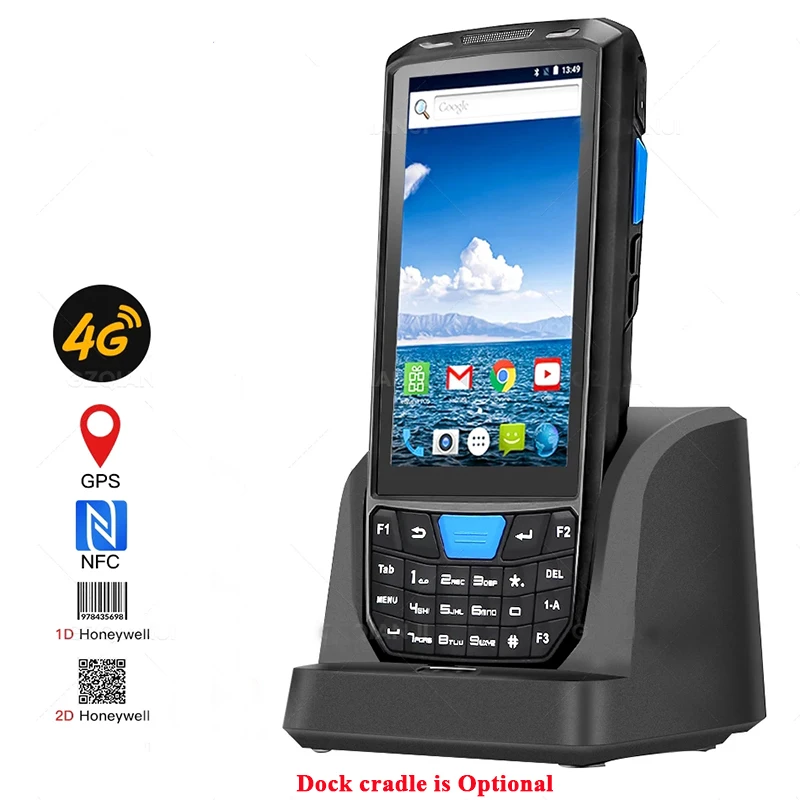 9.0 4G Smartphone Handheld PDA 1D 2D qr Barcode Scanner inventory mobile Data Terminal