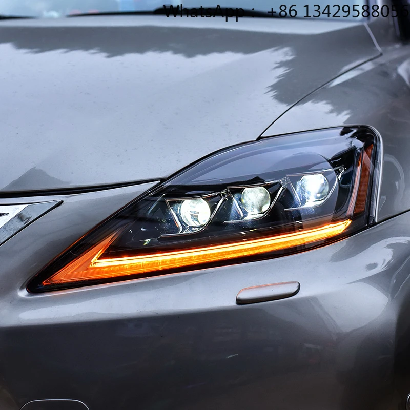 

06-12 for Lexus IS250/IS300 Modified LED Headlight Assembly Large Flowing Turn Signal Daytime Running Light New Condition Color