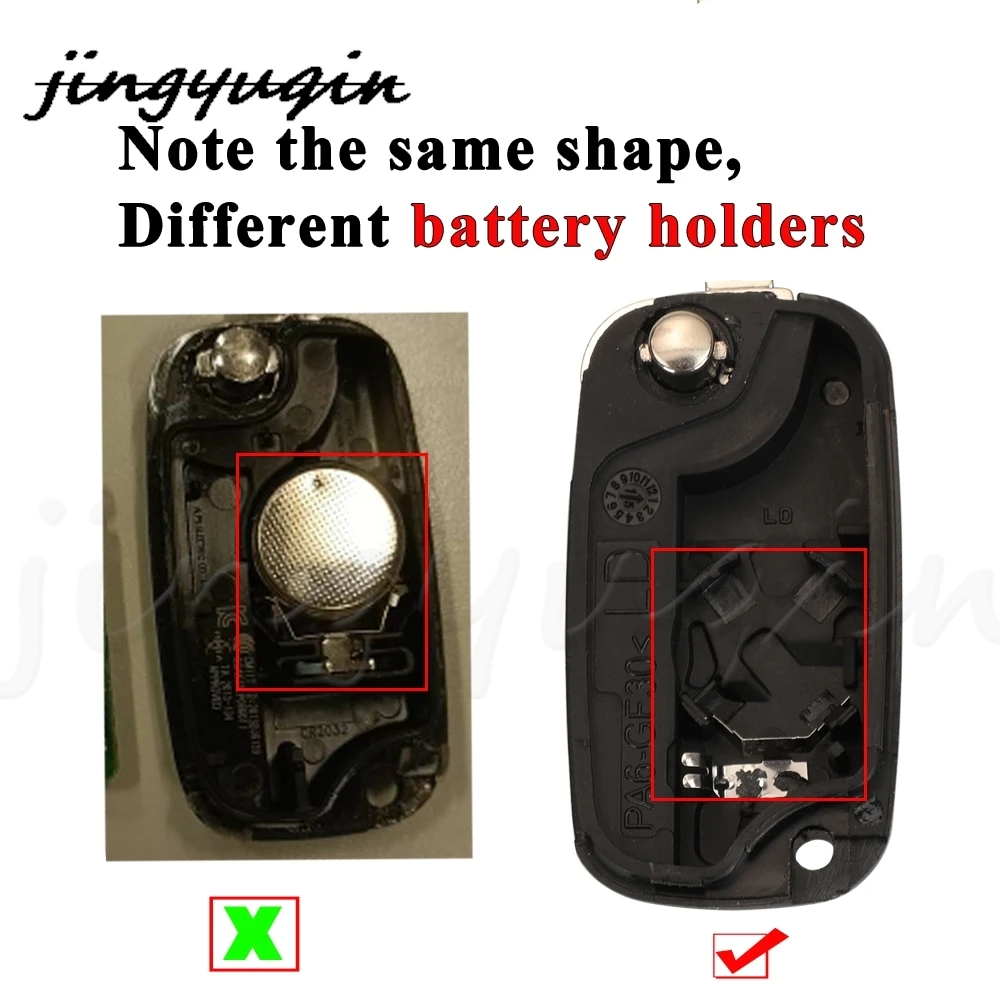 jingyuqin 2/3 przyciski składane etui na zdalny kluczyk samochodowy do Renault Fluence Clio Megane Kangoo Fob VA2 VAC102 Blade