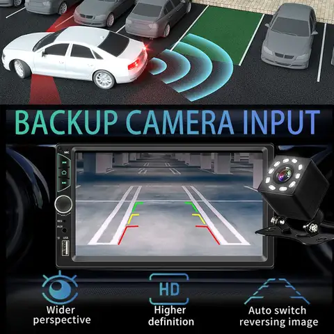 7 Inch HD Touch Screen Car Radio 2 Din High Quality Car Video Player Wireless CarPlay Android Auto with Bluetooth Rear Camera 8 best sales carplay double din - №2