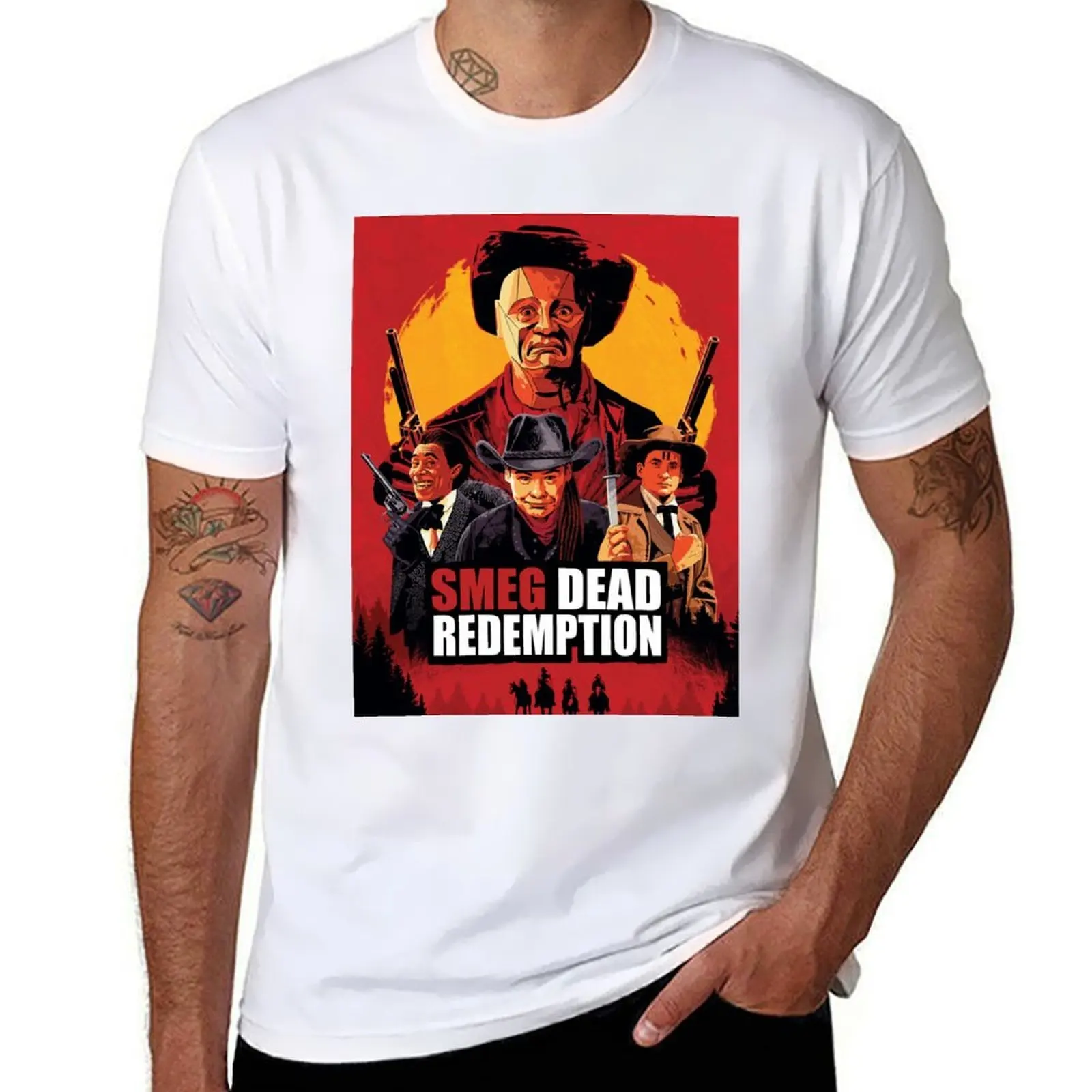 القزم الأحمر - SMEG DEAD REDEMPTION تي شيرت أنيمي تي شيرت كبير الحجم رجل التي شيرت تي شيرت