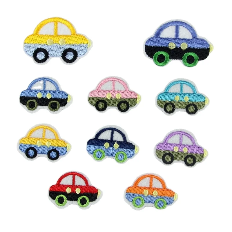 100pcs/Lot Luxury Small Embroidery Patch Cartoon Car Vehicle for Kids Boy Shirt Bag Hat Clothing Decoration Accessory Craft Diy