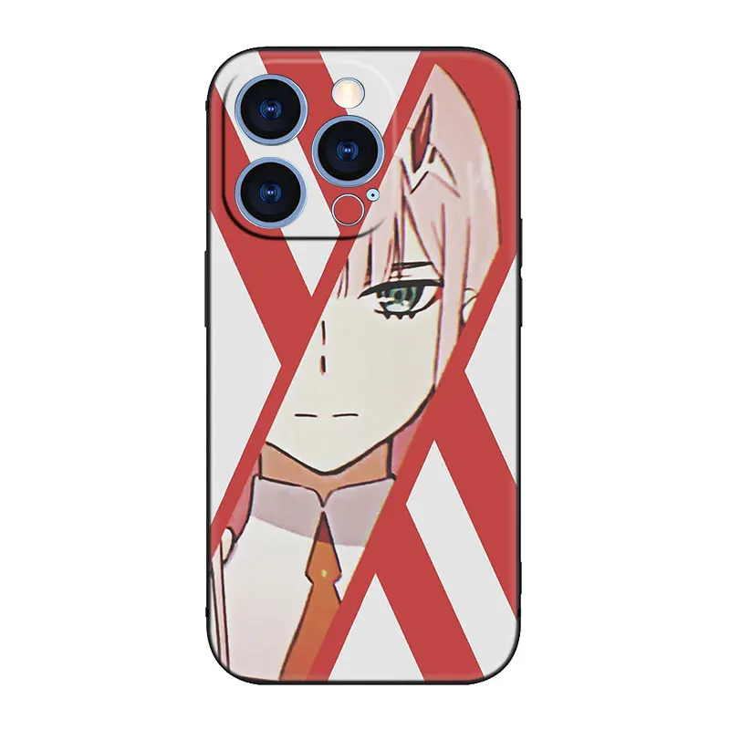 Anime Zero Two Darling in the FranXX Case For Apple iPhone 14 13 12 Mini 11 Pro XR X XS MAX 6S 7 8 Plus 5S SE 2020 2022 Cover