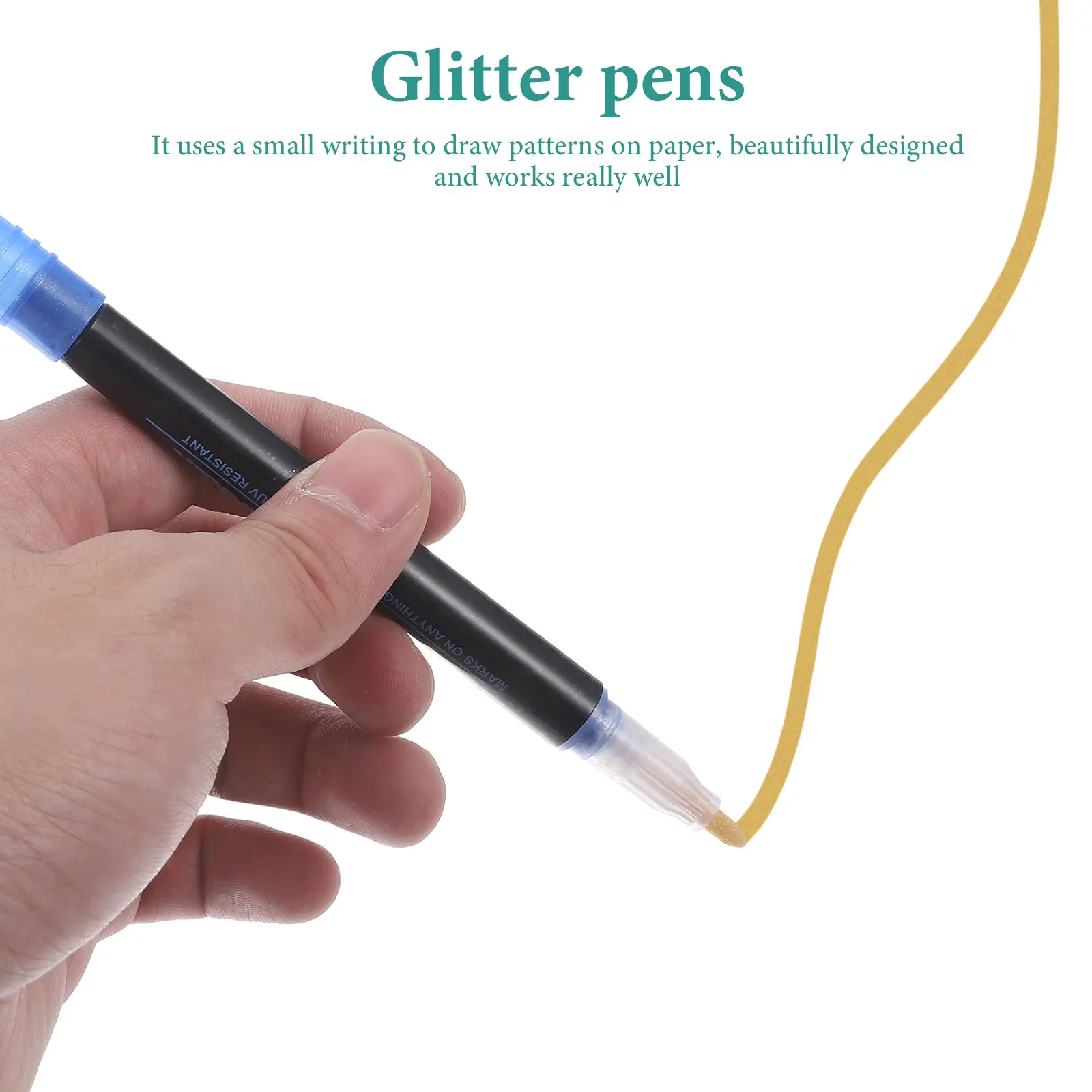 

36pcs Glitter Marker Pens Set Shimmer Writing Pens Bulk Art Design Graffiti Office Supplies Teens Diy Students Highlighters