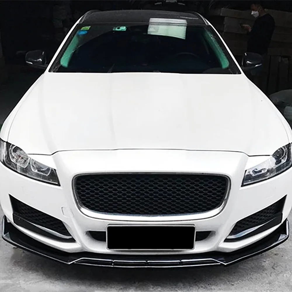 For Jaguar XFL XF XE Front Bumper Lip Chin Spoiler Splitter Diffuser Protective Cover Car Exterior Tuning Accessories Part