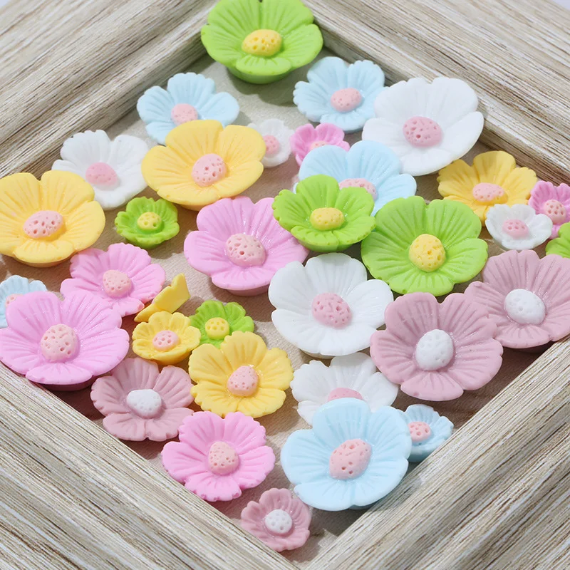 

Цветной разноцветный Кабошон из смолы с плоской задней стороной 20 мм, цветок персика, украшения «сделай сам», аксессуары для изготовления ювелирных изделий, цветок