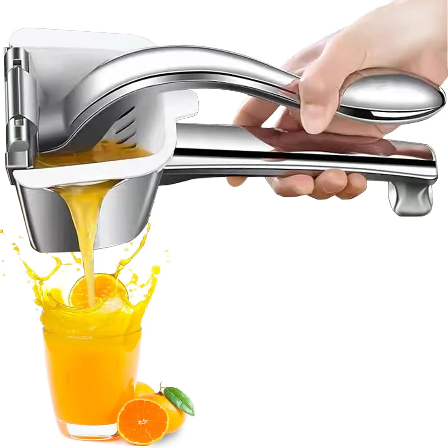 

Heavy Duty Stainless Steel Lemon Squeezer, Manual Citrus Juicer for Orange, Lime, Grapefruit