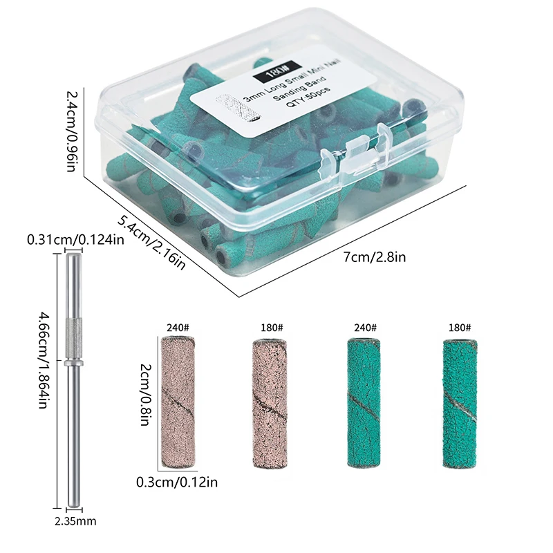 Sanding Cap Bands Electric Manicure Machine Nail Drill Bits Pedicure Caps Polish Gel Remover Cutters Nails Heads Files